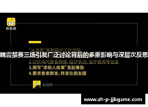 魏震禁赛三场引发广泛讨论背后的多重影响与深层次反思